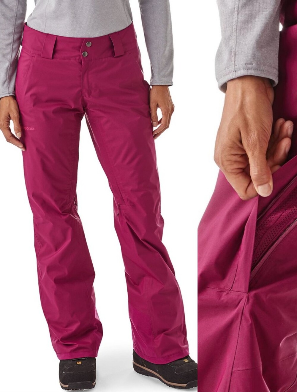Patagonia Insulated Snowbelle H2NO Pants Magenta Snowpants Sz M Snowboarding